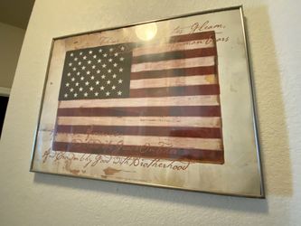 american flag picture w/frame