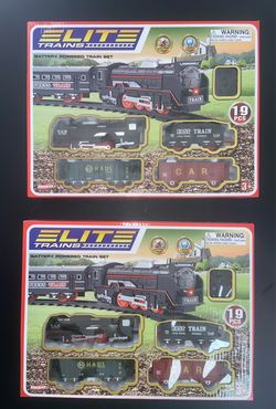 NEW 2 sets of Elite Trains Battery Powered Train Set is a 19-piece