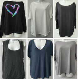 $5 for all 6 women’s knit shirts / blouses - size L to XL