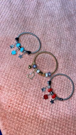 Set of 3 Charm Bracelets