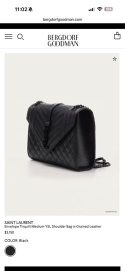YSL Envelope Triquilt bag with box and dust bag