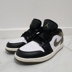 New Nike  1 Low "Black Toe Medium Olive" shoes