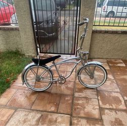 Chrome lowrider bike