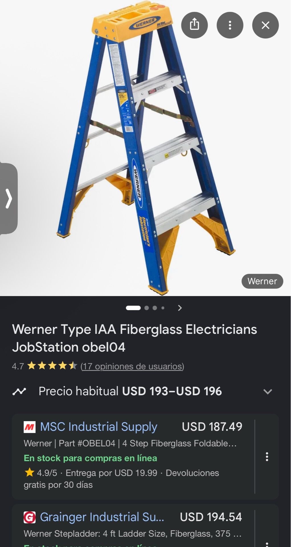 OBO step ladder 4โ construction Milwaukee Dewalt Makita Senco hitachi Ryobi