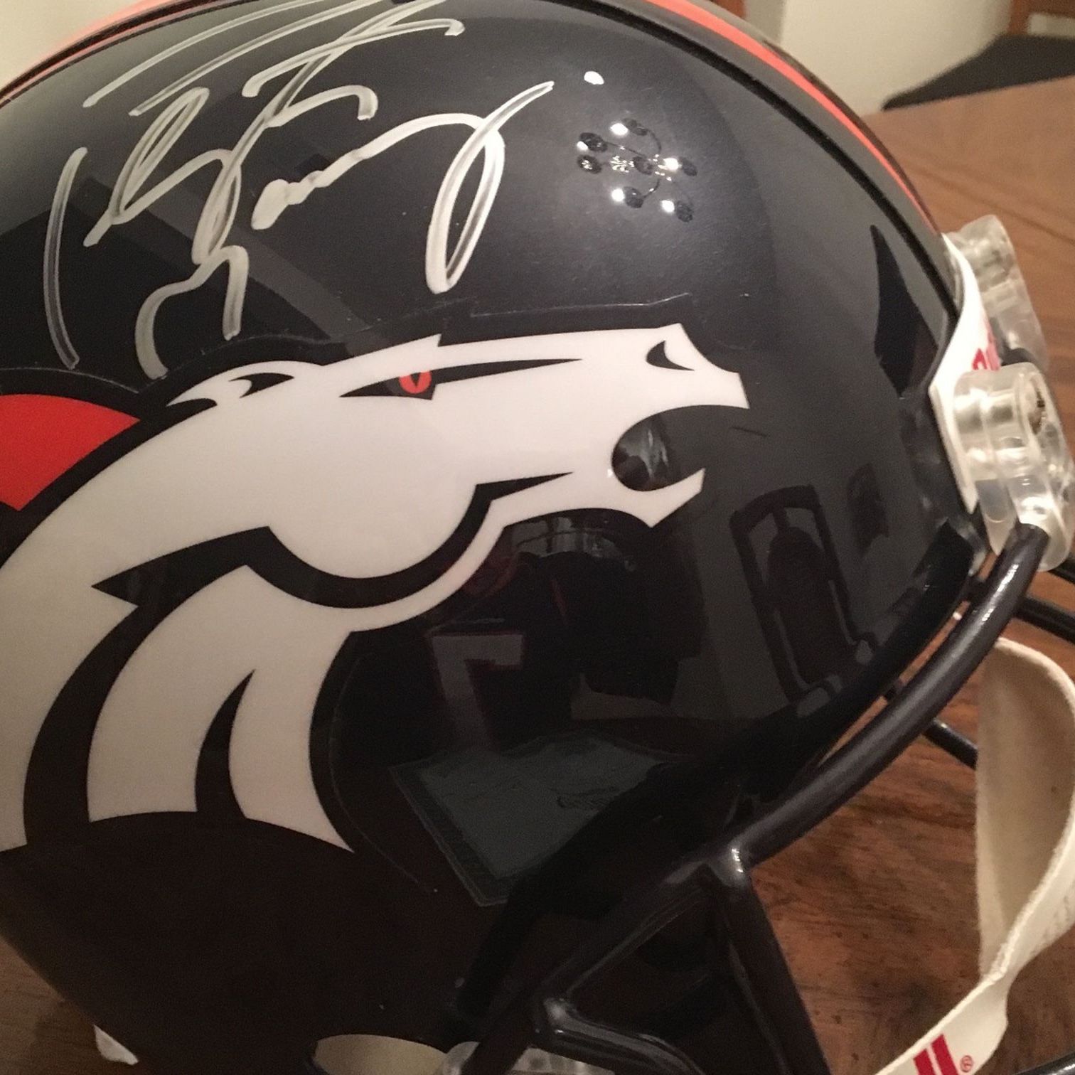 Peyton Manning sign helmet . Brand New