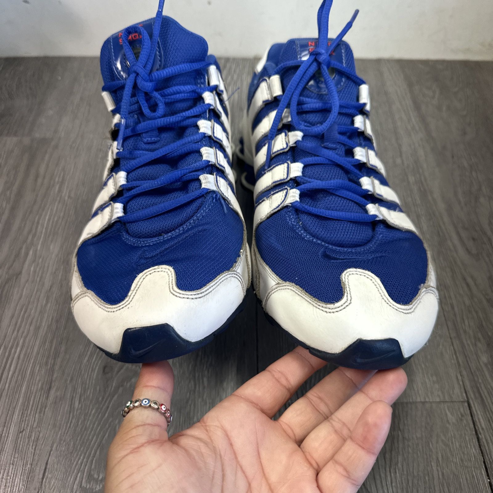 Nike Shox NZ Royal Blue White Mens Running Shoes 378341 404 Size 12