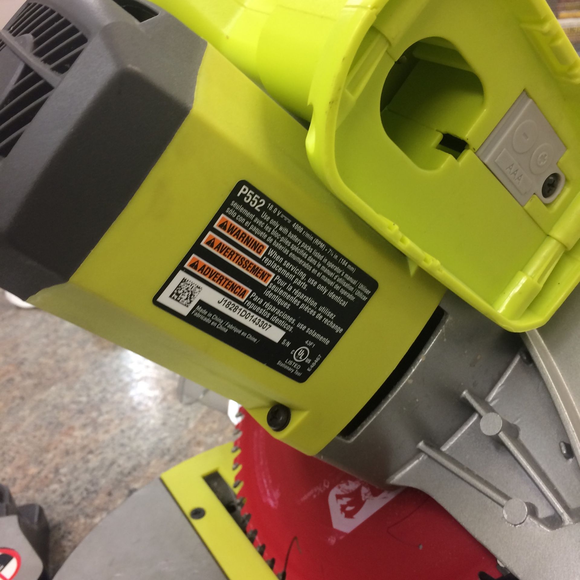 ryobi p552 mitor saw tool only Tools Machinery
