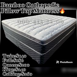 Cal King Bamboo Orthopedic Pillow Top Mattress!
