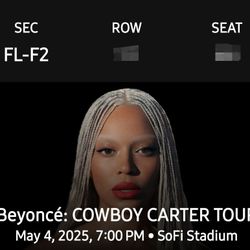 Beyonce Floor Tickets Row 15