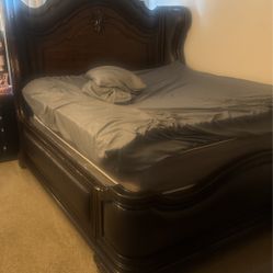 Wood Upholstery King Size Bed frame 