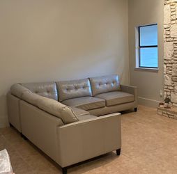 REAL LEATHER SECTIONAL COUCH
