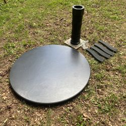 Round Black Wooden Table