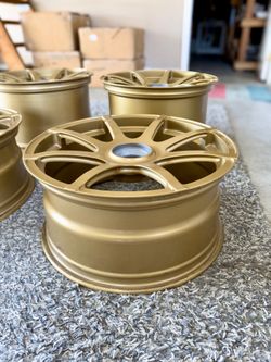 GMG Racing 130-R 19x9 19x12 19" 997 911 GT3 Gold Finish Center Lock Wheels