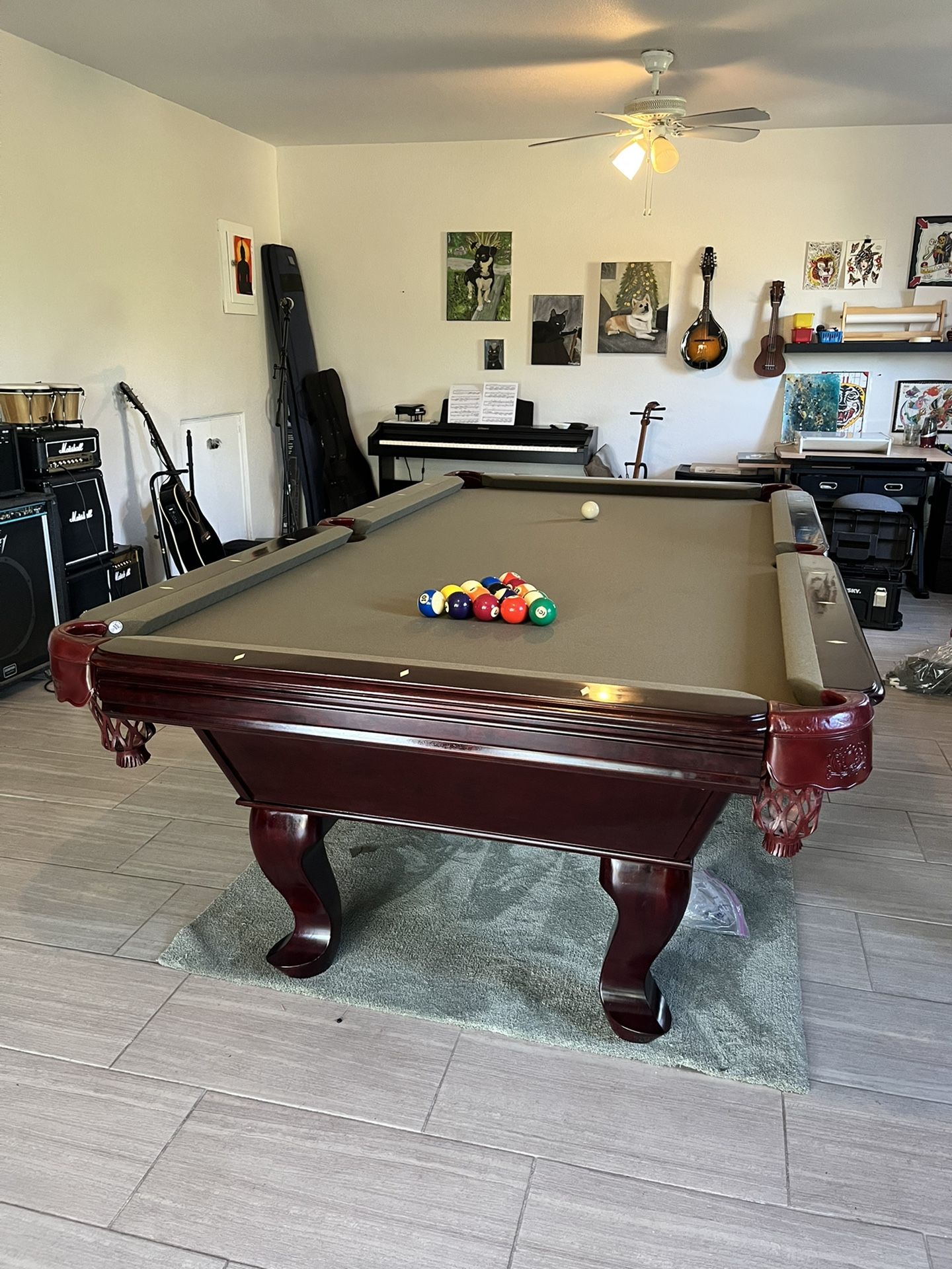 Pool Table 8ft ( Free Delivery & Set Up & Color Felt Of Your Choice Included )