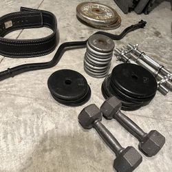 Gym Equipment, Weights and Bench