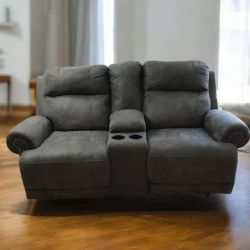 Grey Electric Recliner Sofa
