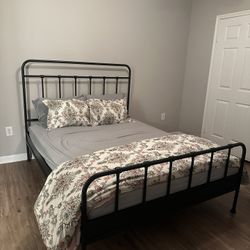 Queen Bed Frame with Mattress