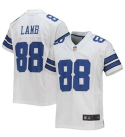 Nike Youth Large Dallas Cowboys Game Jersey CeeDee Lamb Dak Prescott 
