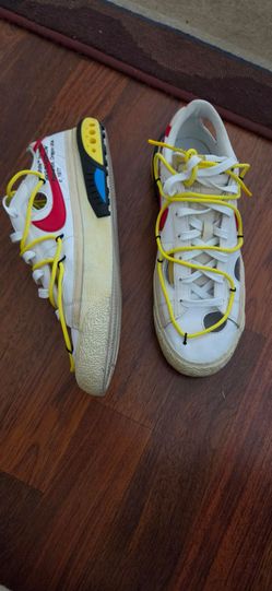 Size 12- Off-White x Nike Blazer Low White University Red