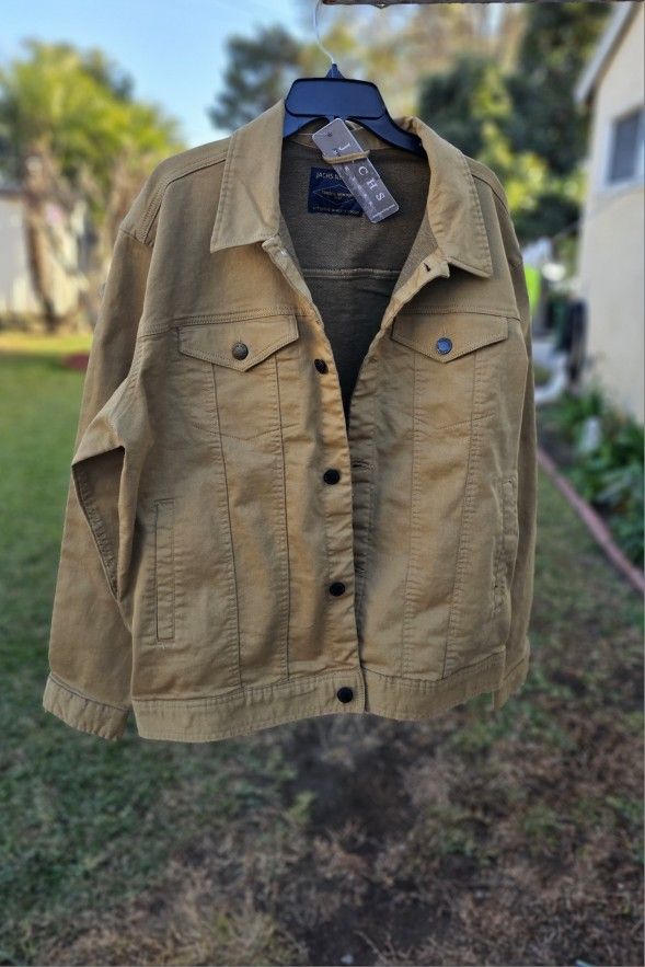 Men's Large Jachs Denim Trucker Jacket Flex