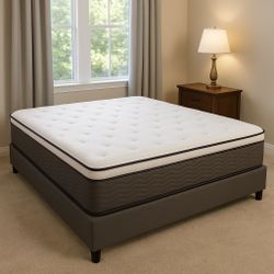 King Size Mattress 14 Inches Thick Pillow Top Also Available in Twin, Full, Queen. Same Day Delivery 🚚 New From Factory With its Plastic