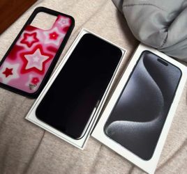 Blue titanium iPhone 15  pro max  256GB