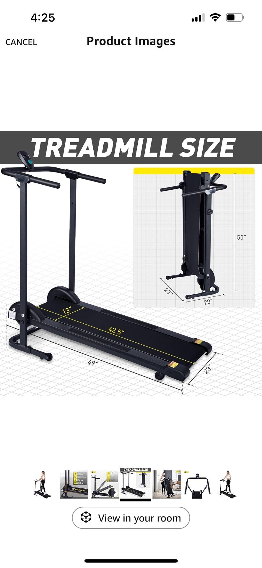 Treadmill - Lightweight, Portable & Non-Motorized. Brand New