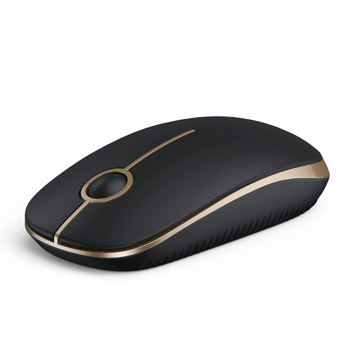 Wireless Mouse, 2.4G Slim Portable Computer Laptop Mouse With Nano Receiver Quiet Silent Optical Mice For Notebook, PC, Laptop, Computer-Blac