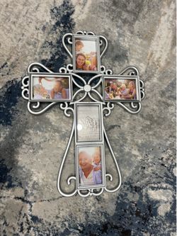 Cross photo frame decor