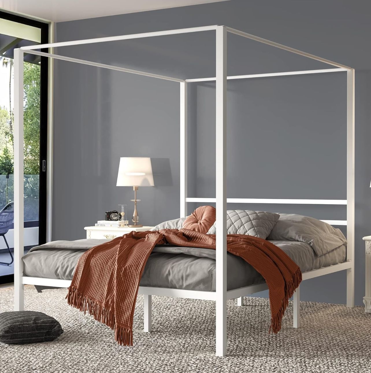 CANOPY BED FRAME QUEEN SIZE BRAND NEW IN BOX!!!