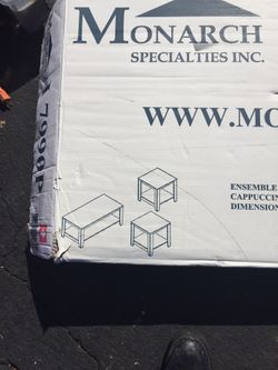 MONARCH CAPUCCINO 3 PICS TABLE SET NEW