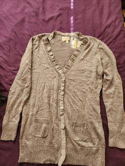 NWT Victoria's Secret Silver Sparkle Sweater Size Large
