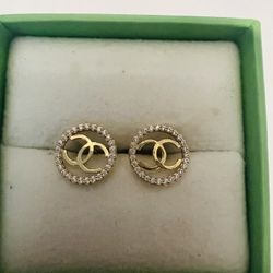 18k Real Gold Earrings 