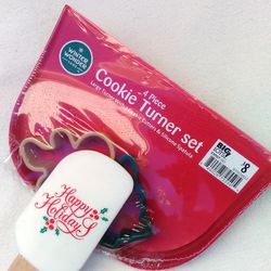 4 Piece Cookie Turner Set for Christmas & Holidays- Brand New in Sealed Plastic Wrap