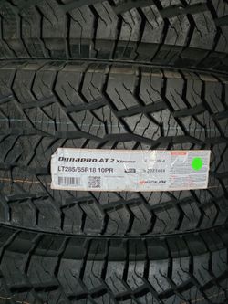 4 New Tires LT 285-65-18 Hankook Dynapro AT2 All Terrain 33 11.50 18 R18 Inch Tire Load E 10Ply FREE Same Day Delivery Inland Empire ON SALE!