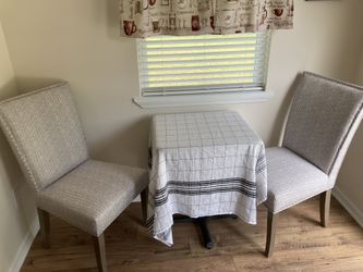 Two chairs and a table
