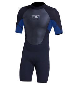New KMT XL Wetsuit for Men 2mm Shorty Neoprene Wetsuits Back Zip Short Sleeve