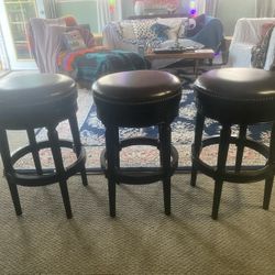 Beautiful leather and Wood Bar stool