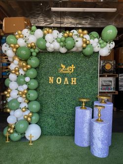 Green Bautizo Backdrop 