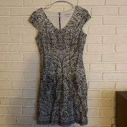 Black And White Paisley Women’s Dress Size 8