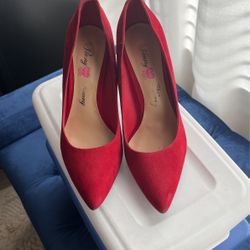 Women’s Red Pumps, Size 7