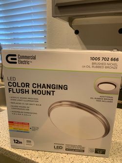 Commercial Electric 12in LED Color Changing Flush Mount