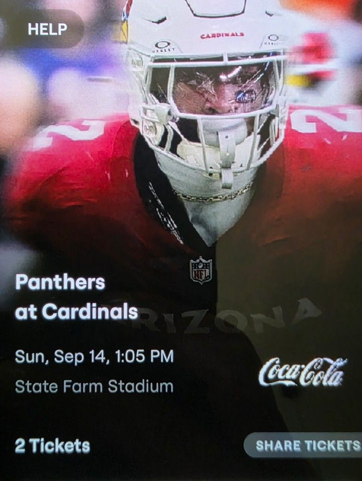 Arizona Cardinals VS Carolina Panthers