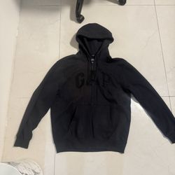 black gap zipup hoodie never worn Size L
