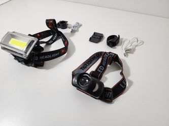 XPeLED Red Blue Light Headlight and COB LED Headlamp Rechargeable Head