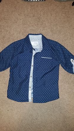 4t Boys Navy Dress Shirt