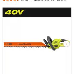 RYOBI 40V 24 in. Cordless Battery Hedge Trimmer (Tool Only) Or I Can Sell Battery Charger Too