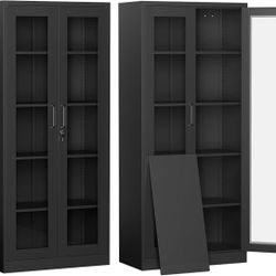 Display Cabinet with Glass Doors