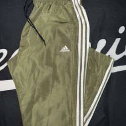 Adidas Windbreaker Olive Green  Track Pants | Joggers | Sweats | Trousers 