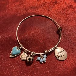Expressions Joy Silver Soccer Ball Charm Family Mom Son Daughter Sports Stainless Steel Bangle Bracelet Flowers Heart Blue Gemstone Expandable